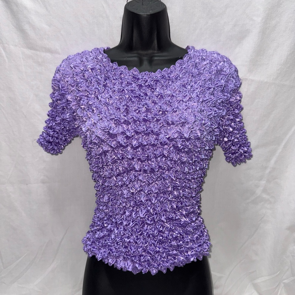 Y2K Women's Purple Popcorn Top